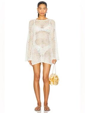 Show me your mumu Cream Crochet Cover Up